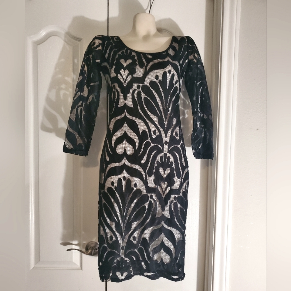 Black lace dress